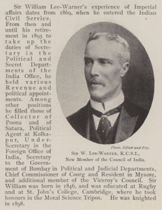 Sir W Lee-Warner, KCSI, nouveau membre du Conseil de l
