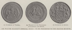 Les sceaux officiels de Sir Walter Ralegh, à présenter au British Museum - English Photographer