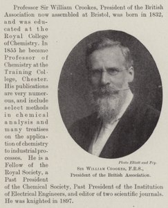 Sir William Crookes, FRS, président de l