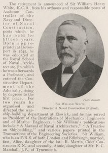 Sir William White, directeur de la construction navale (retraité) - English Photographer
