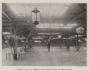 Patinoire au Peking Club, incendiée par les Boxers - English Photographer