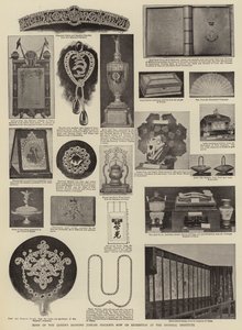 Quelques-uns des cadeaux du jubilé de diamant de la reine maintenant exposés à l