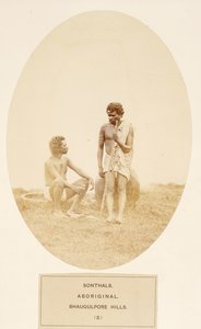 Sonthals, aborigènes, collines de Bhaugulpore, de The People of India, par J. Forbes Watson, publié en 1868 - English Photographer
