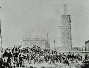Égout de Southern Outfall, Crossness: dignitaires sur le site, 1865 - English Photographer