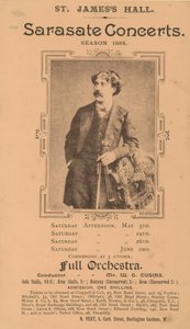 Concerts de Sarasate à St Jamess Hall - English Photographer