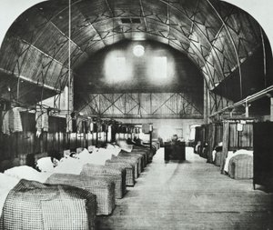 Hôpital St Thomas: salle temporaire dans le Surrey Gardens Music Hall, 1868 - English Photographer