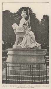 Statue de la Reine par la princesse Louise, marquise de Lorne, dans les jardins de Kensington - English Photographer