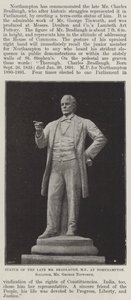 Statue de feu M. Bradlaugh, député, à Northampton, sculpteur, M. George Tinworth - English Photographer