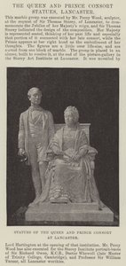 Statues de la reine et du prince consort à Lancaster