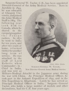 Chirurgien-général W Taylor, nouveau directeur général du service médical de l