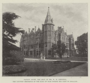 Taplow Court, résidence de M. W H Grenfell, résidence de campagne du roi de Siam lors de sa visite en Angleterre