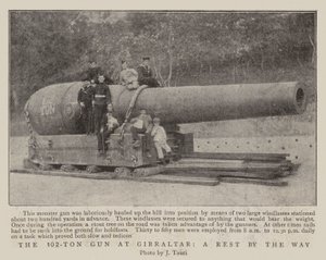 Le canon de 102 tonnes à Gibraltar, une pause en chemin