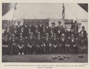 Le match de bowling australasien au Crystal Palace, l
