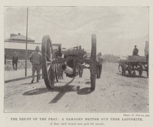 Le poids de la mêlée, un canon britannique endommagé de Ladysmith