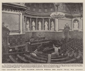 La chambre du Sénat français où le procès d