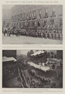 Le couronnement de leurs majestés, la garde coloniale et l