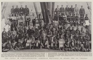 La crise à Constantinople, réfugiés arméniens à bord du SS Douro - English Photographer