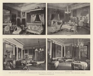 Le jubilé de diamant, hébergement pour les invités royaux au palais de Buckingham, les chambres belges