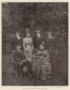 Le duc et la duchesse de Teck et leur famille