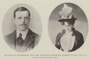 Le comte de Shaftesbury et Lady Constance Grosvenor, mariés aujourd
