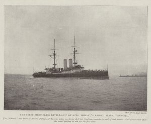Le premier cuirassé de première classe du règne du roi Édouard, HMS Russell