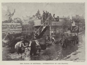 Les inondations à Southsea, interruption du trafic des voitures - English Photographer