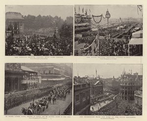 Les princes étrangers passant à Hyde Park Corner, Sir Wilfrid Laurier, GCMG, premier ministre du Canada, et l