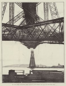 Le pont du Forth, Queensferry North Cantilever, membre inférieur et Garvie Main Pier (avril 1889)