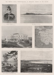 La démonstration navale française à Mitylène, scènes sur l