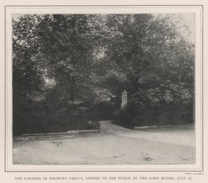 Les jardins de Finsbury Circus, ouverts au public par le lord-maire, 25 juillet