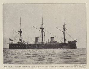 Le croiseur allemand Deutschland, en route pour les eaux chinoises sous le prince Henri de Prusse - English Photographer