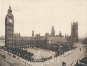 Les Chambres du Parlement et Big Ben, Londres, vers 1900 - English Photographer