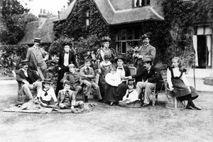 La famille Husey, vers 1890