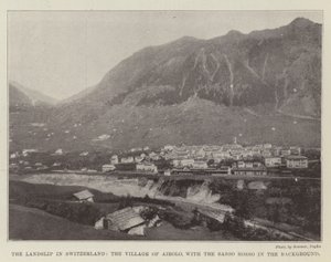 Le glissement de terrain en Suisse, le village d