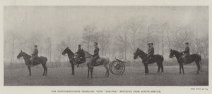 Les Yeomanry du Montgomeryshire, avec Pom-Pom, de retour du service actif - English Photographer