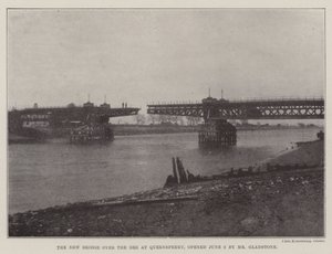 Le nouveau pont sur la Dee à Queensferry, ouvert le 2 juin par M. Gladstone - English Photographer