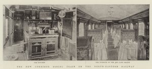 Le nouveau train-restaurant à couloir sur le chemin de fer du Nord-Est