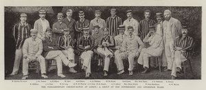 Le match de cricket parlementaire à Lords, un groupe d