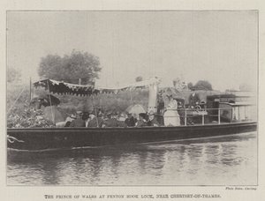 Le prince de Galles à Penton Hook Lock, près de Chertsey-on-Thames - English Photographer