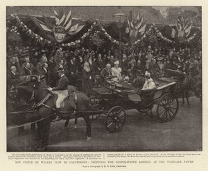 La visite du prince de Galles à Canterbury, recevant l