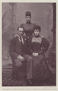 La princesse de Galles avec le prince Charles de Danemark et la princesse Maud de Galles - English Photographer