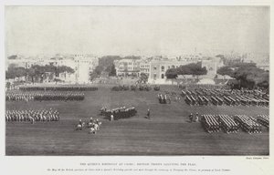 Anniversaire de la reine au Caire, les troupes britanniques saluant le drapeau - English Photographer