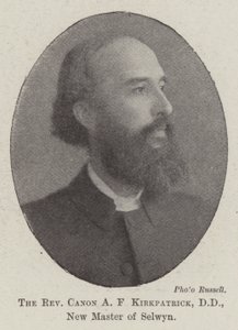 Le révérend chanoine A F Kirkpatrick, DD, nouveau maître de Selwyn - English Photographer