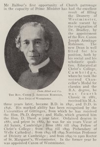 Le révérend chanoine J Armitage Robinson, nouveau doyen de Westminster - English Photographer