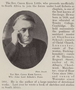 Le Révérend Chanoine Knox Little, qui rejoint les forces de Lord Roberts - English Photographer