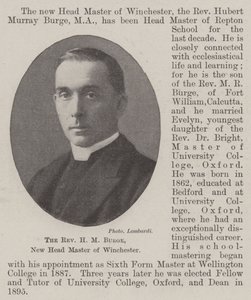 Révérend H M Burge, Nouveau Directeur de Winchester - English Photographer