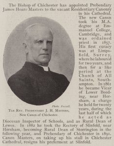 Le révérend prébendier J H Masters, nouveau chanoine de Chichester - English Photographer