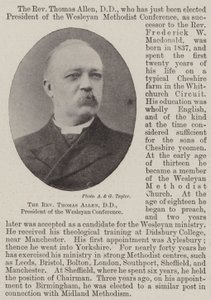 Révérend Thomas Allen, DD, président de la conférence wesleyenne - English Photographer