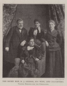 Le très honorable R. J. Seddon, sa femme et ses filles, en visite en Angleterre pour le couronnement - English Photographer