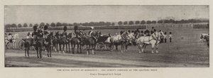 La revue royale à Aldershot, le carrosse de la reine au point de salut - English Photographer